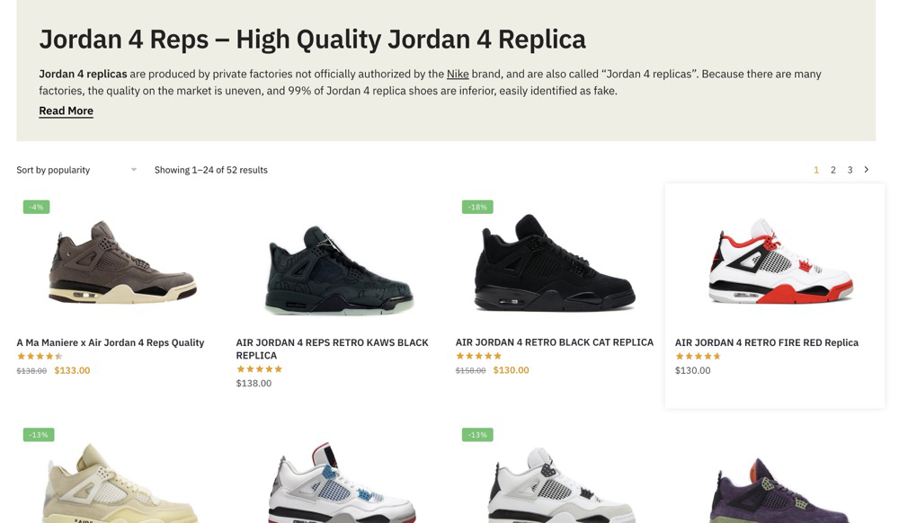 Jordan 4 reps